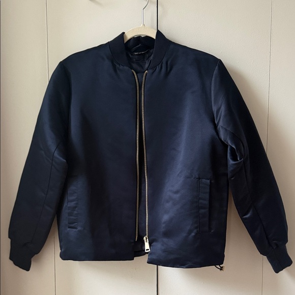 Topshop Jackets & Blazers - Topshop Midnight Blue Bomber Jacket